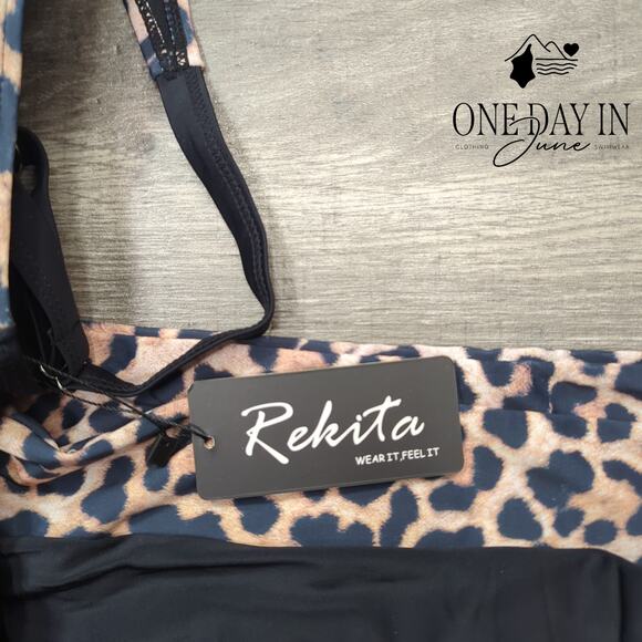 Rekita Plus Size Skirted Tankini Swimsuit Size XXL - Picture 3 of 7